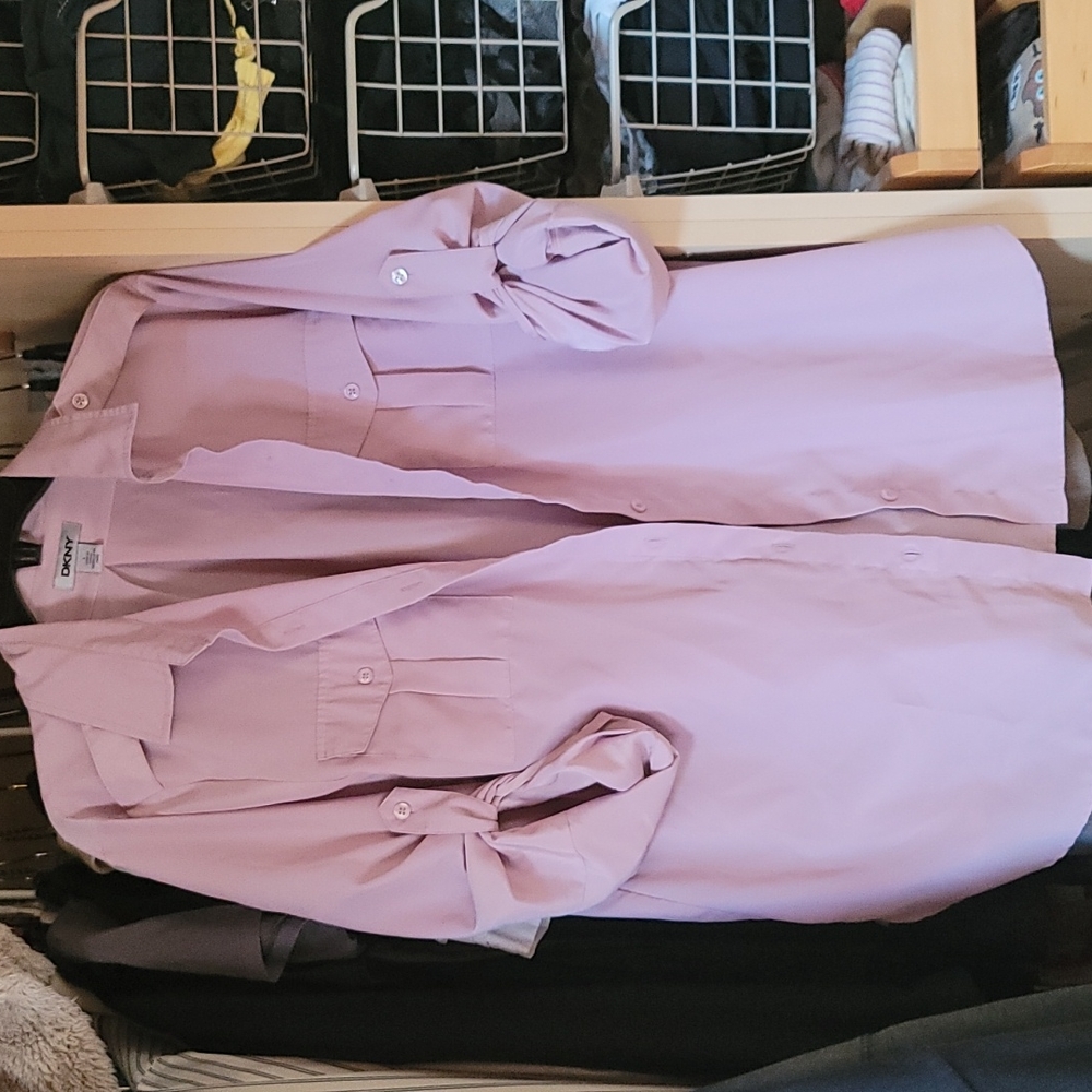 DKNY Button Up Blouse Large